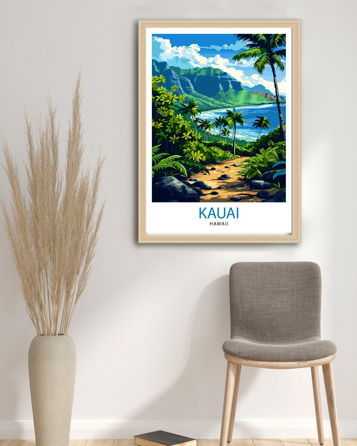 Kauai Hawaii Vintage Travel Poster, Na Pali Coast - Image 2