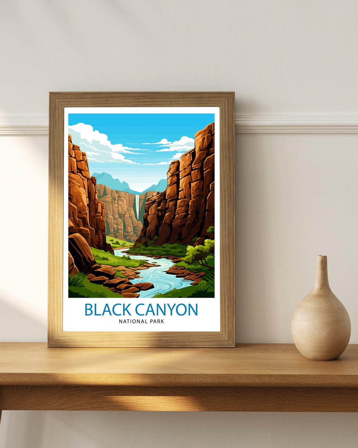 Black Canyon National Park Colorado Travel Print Colorado Wall Decor Black Canyon Poster National Park Travel Prints Colorado Art Print - Image 3