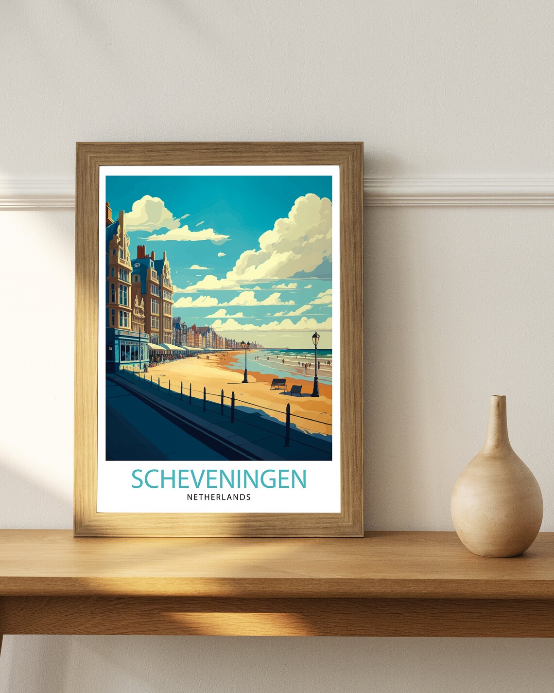 Scheveningen Netherlands Travel Poster, Wall Decor - Image 3