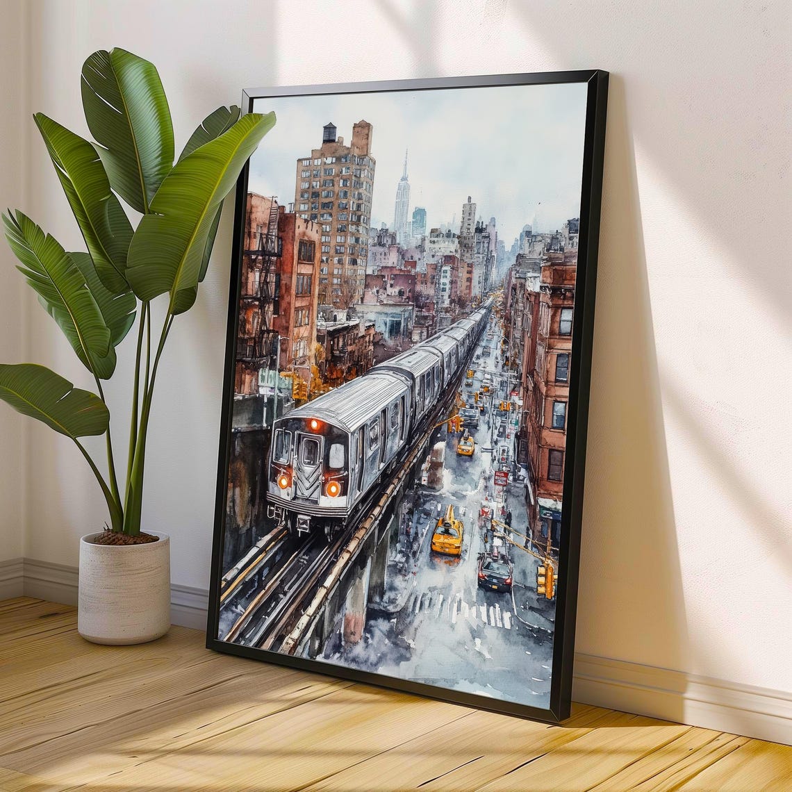 The Bronx Watercolor Painting NYC Urban Landscape Art Print