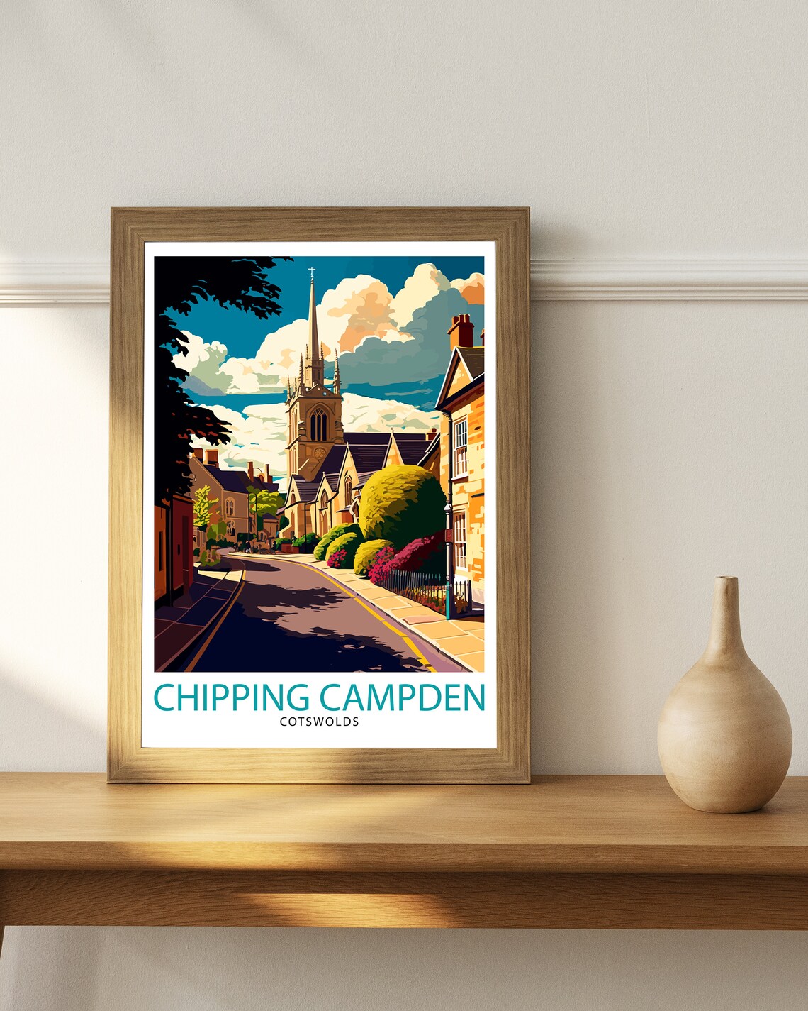 Chipping Campden Cotswolds Church Spire Market Street Travel Poster - Image 2