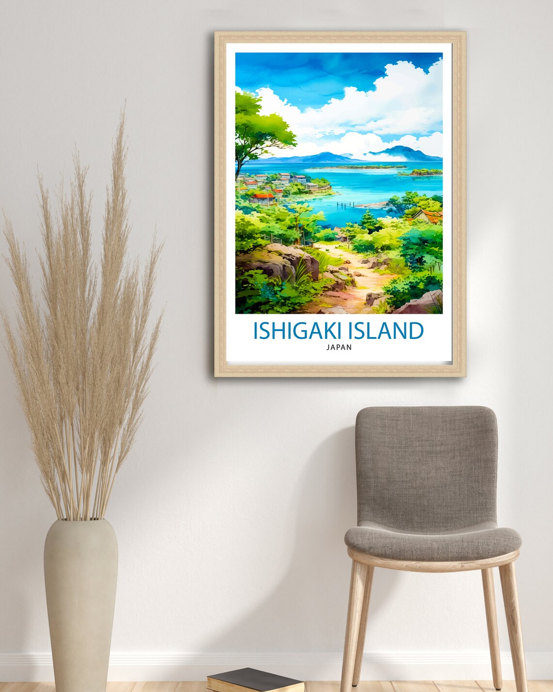 Ishigaki Island Japan Travel Print Ishigaki Wall Decor Ishigaki Poster Japan Travel Prints Ishigaki Art Print Ishigaki Illustration - Image 3