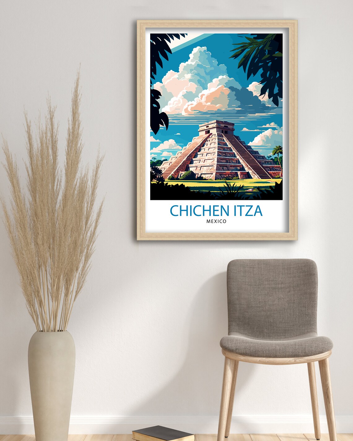 Chichen Itza Travel Print, Mexico Mayan Ruins - Image 3