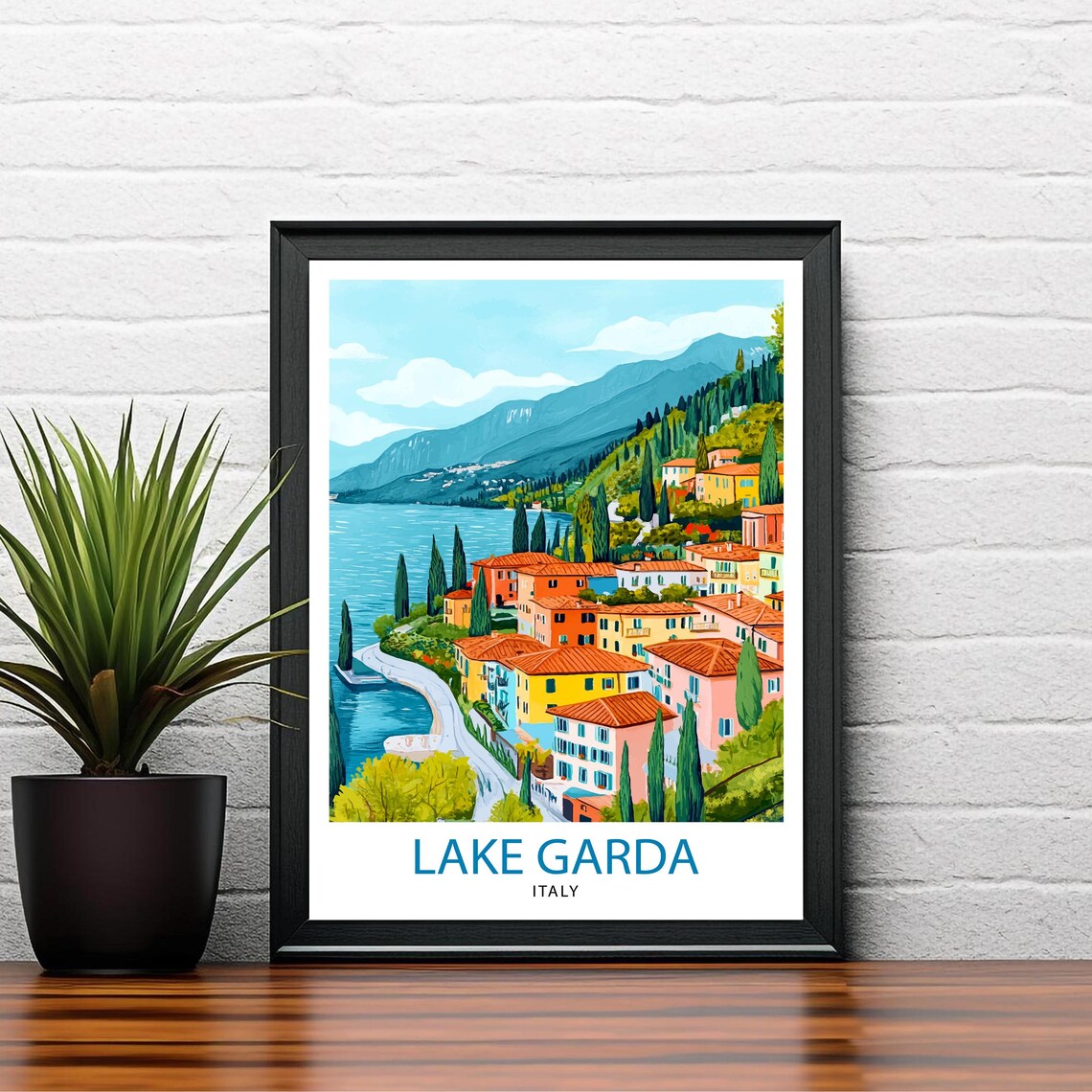 Lake Garda Italy Travel Poster, Garda Landscape - Image 2