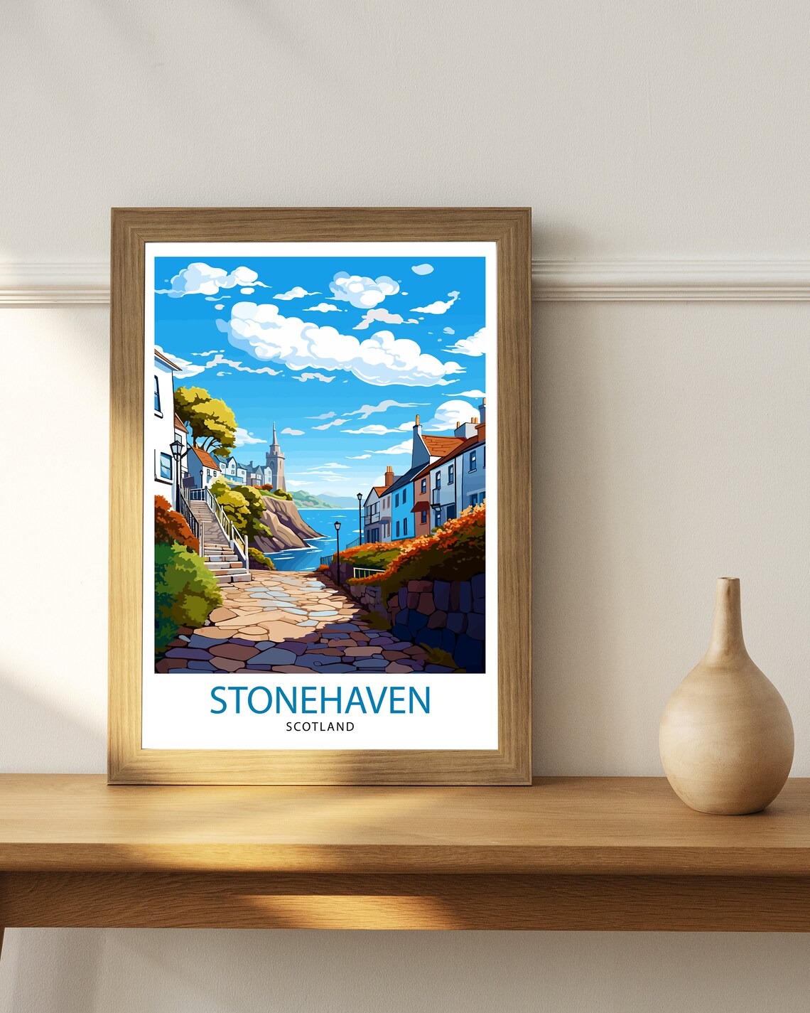 Stonehaven Scotland Travel Poster, Europe Wall Decor - Image 2