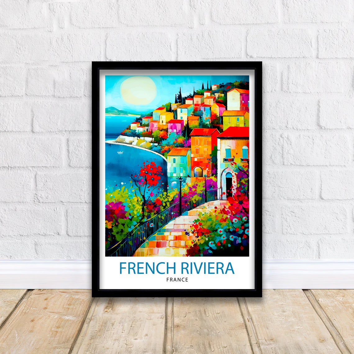 French Riviera Travel Print French Riviera Wall Decor French Riviera Poster France Travel Prints French Riviera Art Print French Riviera - Image 2
