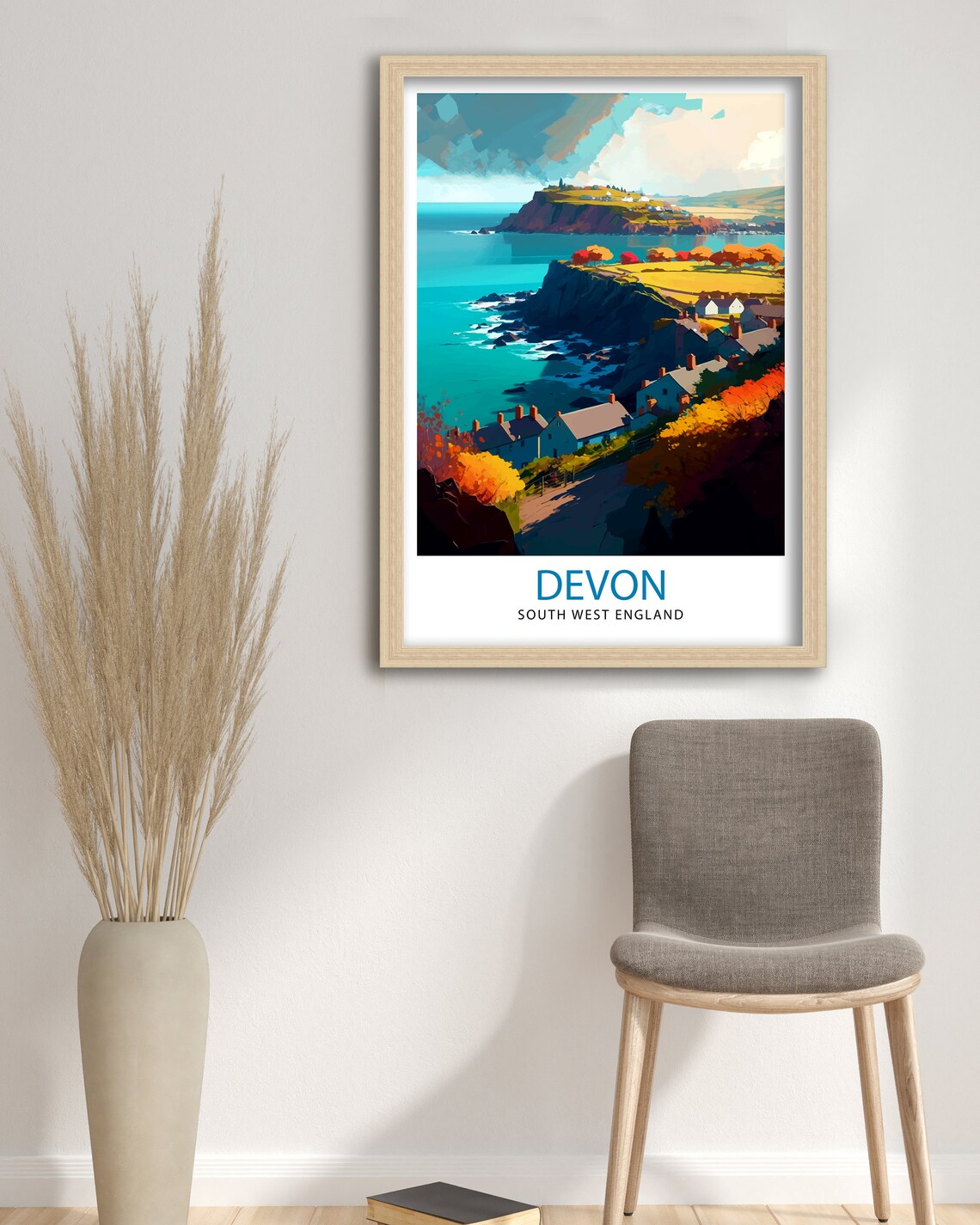 Devon Travel Poster, Devon Home Living Decor - Image 3