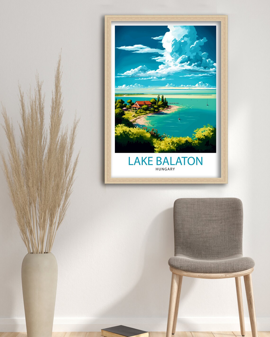 Lake Balaton Hungary Travel Poster, Home Decor - Image 3