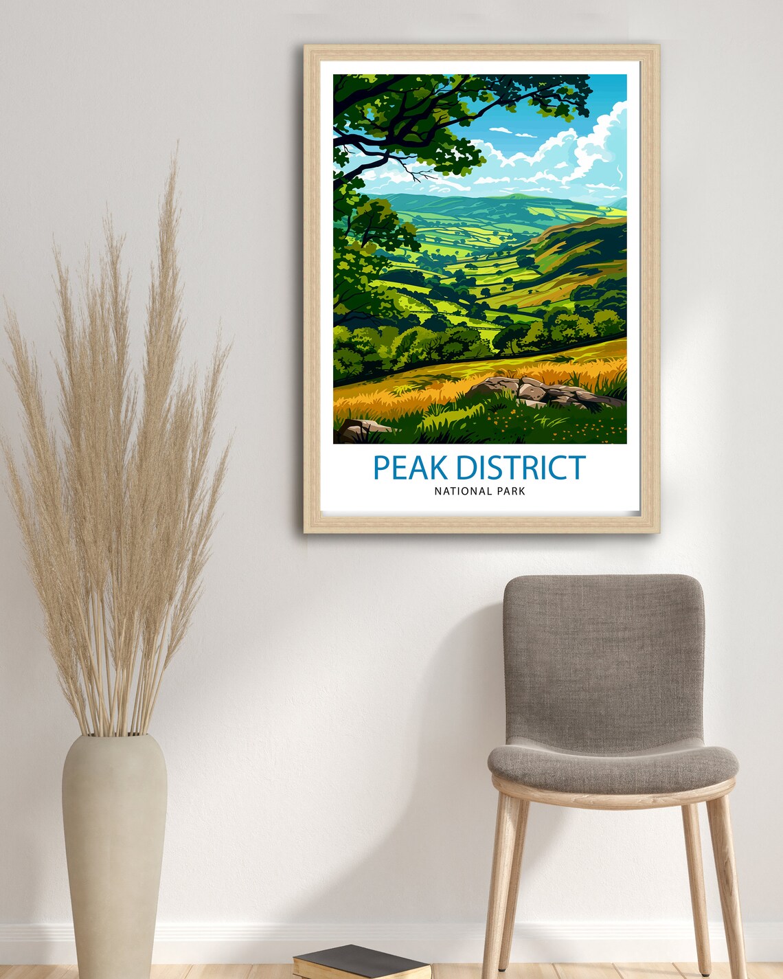 Peak District Travel Poster, UK Home Decor - Image 2