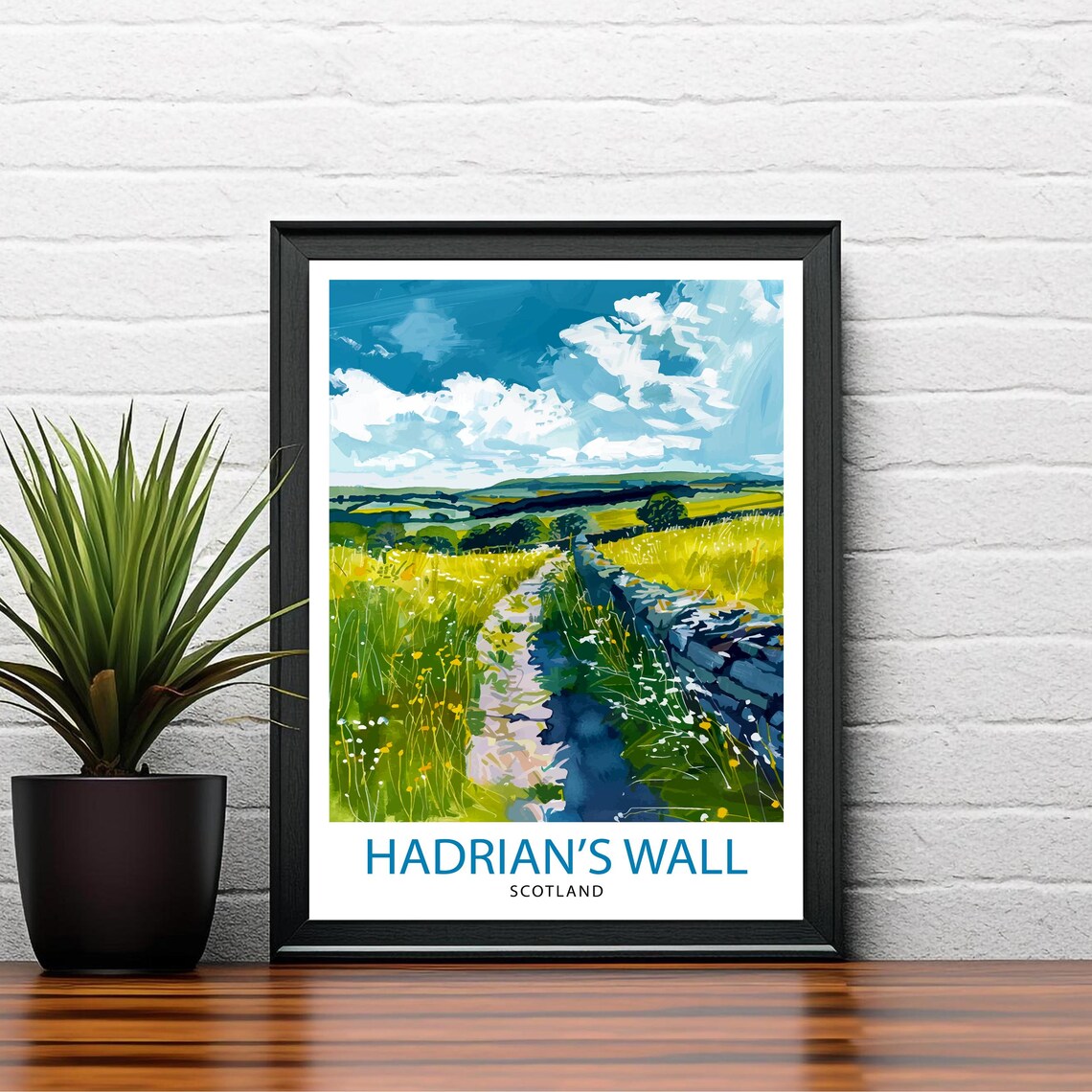Hadrian's Wall England Travel Poster, British Landmark - Image 2