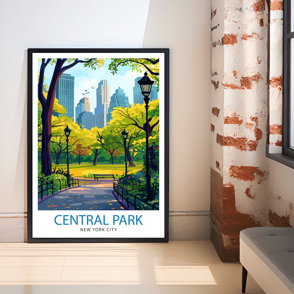 Central Park New York Travel Poster, NYC Wall Decor - Image 2