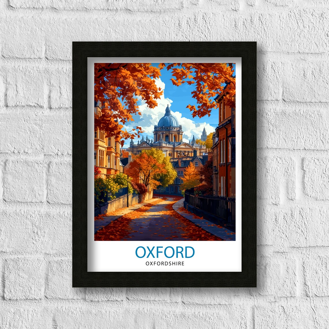Oxford, England Travel Poster, Oxfordshire Decor - Image 3