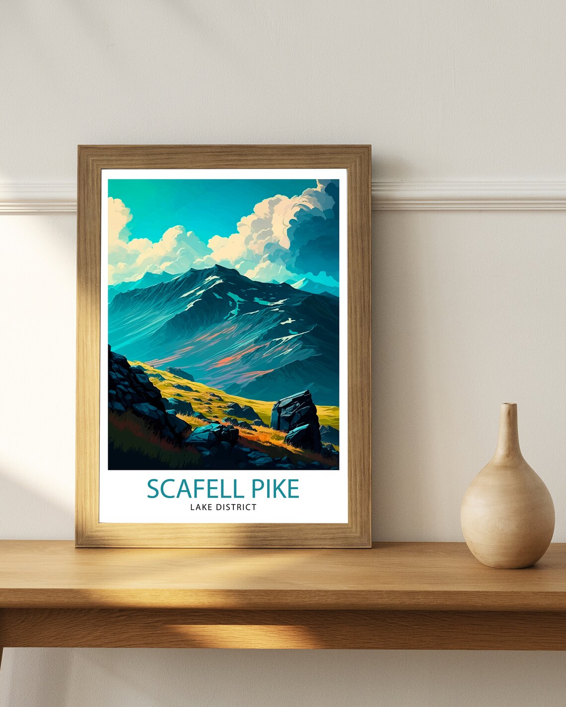 Scafell Pike Lake District Travel Poster - Image 2