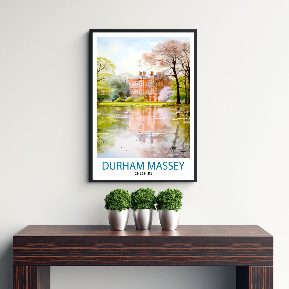 Durham Massey Cheshire Stately Manor Lakeside Gardens Poster - Image 3