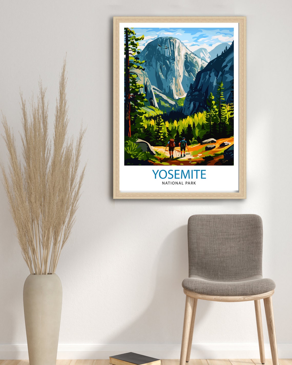 Yosemite National Park Travel Print Yosemite Wall Art Yosemite Home Living Decor Yosemite Illustration Travel Poster Gift For Yosemite Fans - Image 2