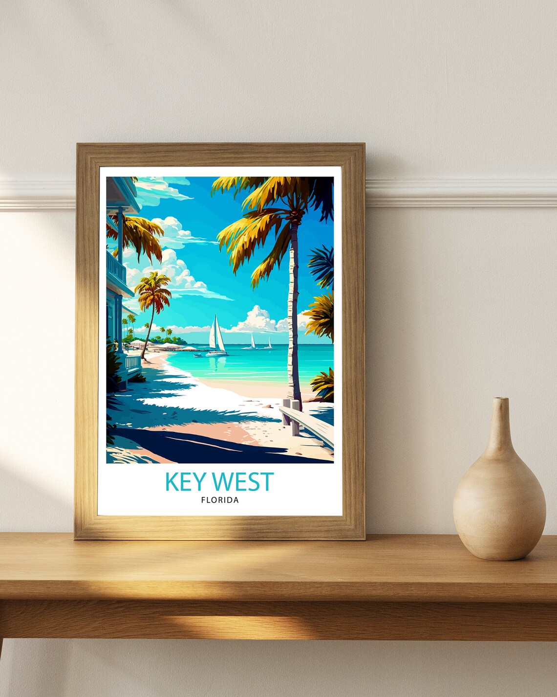 Key West Florida Travel Poster, Home Decor Print - Image 2