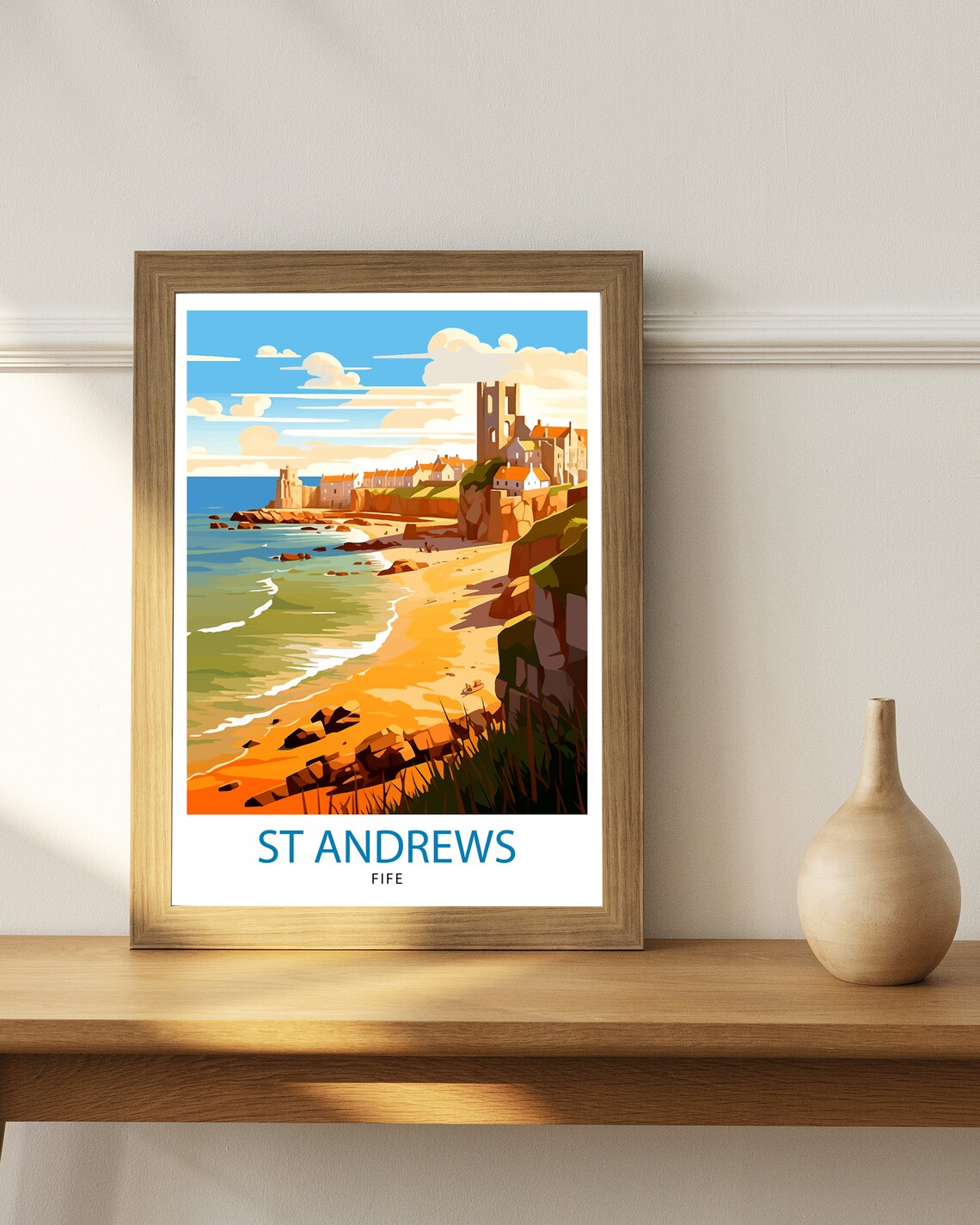 St Andrews Fife Travel Poster, Scotland Wall Decor - Image 2