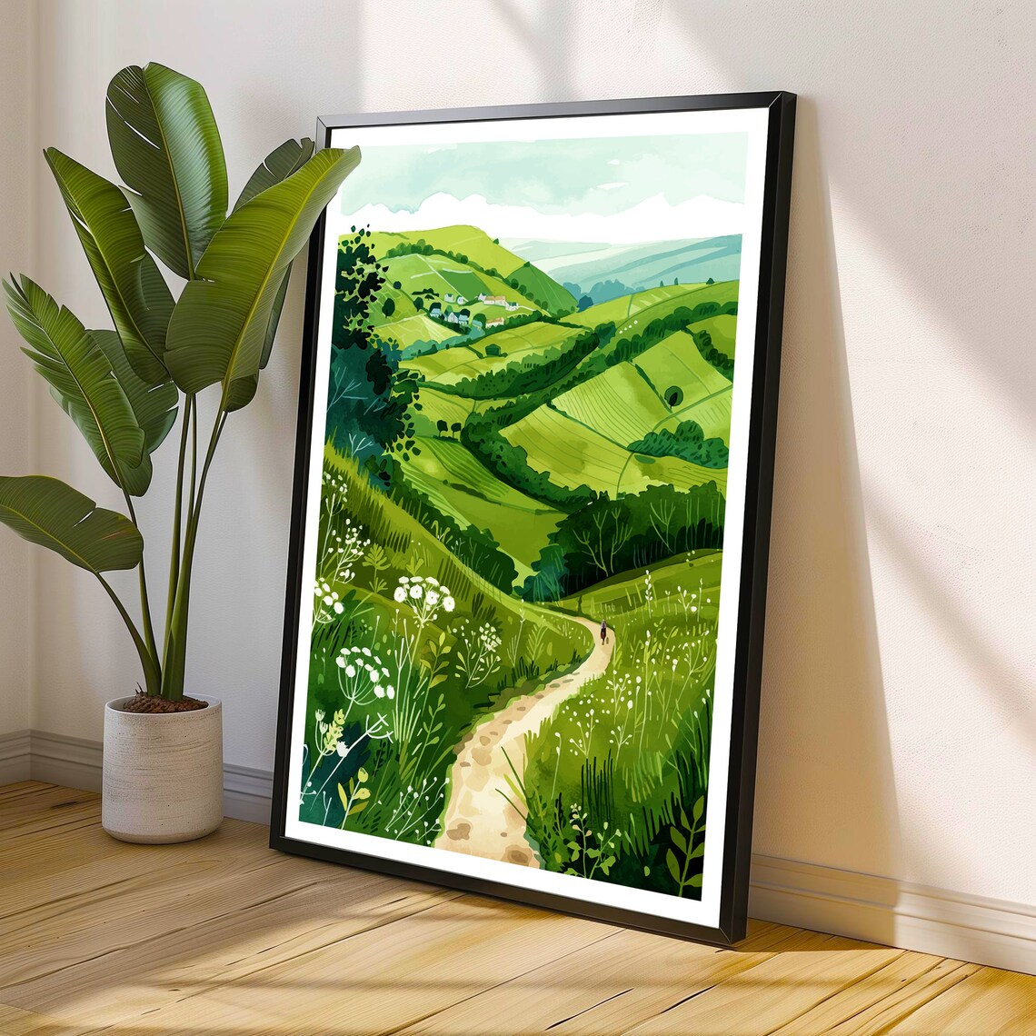 Malvern Hills England Lush Green Rolling Countryside Walk Poster - Image 3