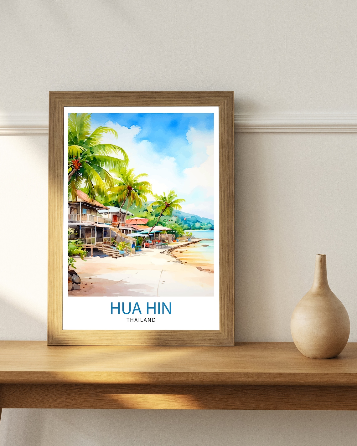 Hua Hin Thailand Travel Poster, Asia Wall Decor - Image 2