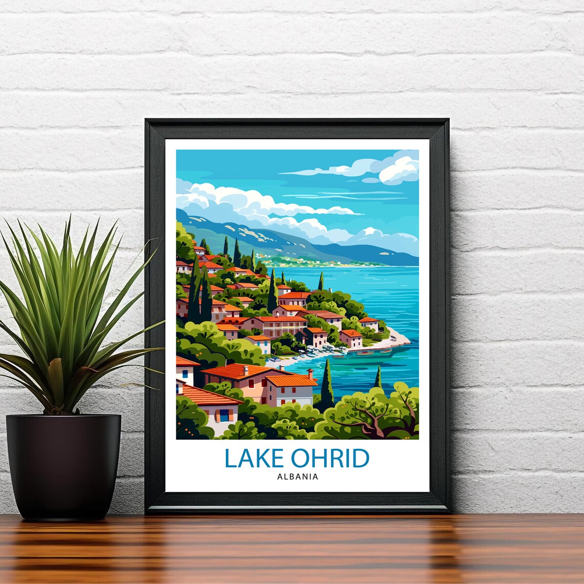 Lake Ohrid North Macedonia Travel Poster - Image 2