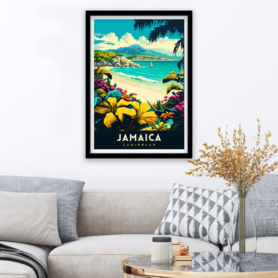 Jamaica Caribbean Travel Poster, World & Cultural Art - Image 2