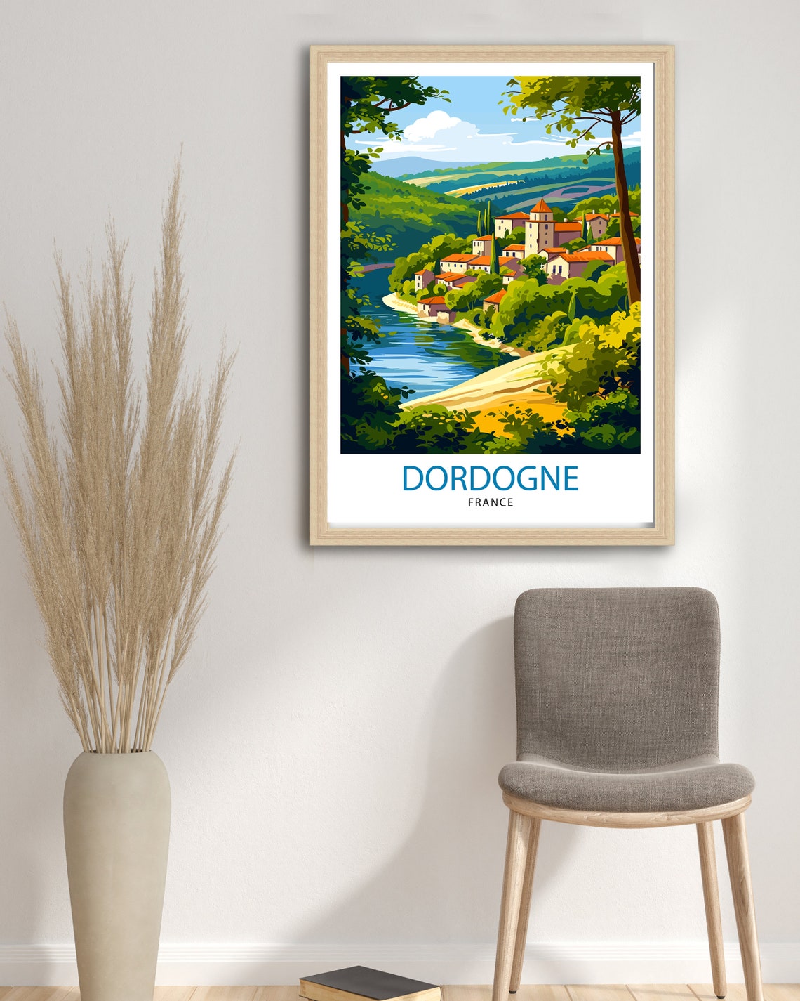 Dordogne France Travel Print Dordogne Wall Decor Dordogne Home Living Decor Dordogne Illustration Travel Poster France Home Decor - Image 2