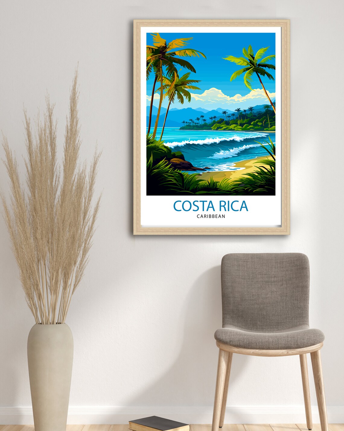 Costa Rica Caribbean Tropical Rainforest Travel Poster - Image 3