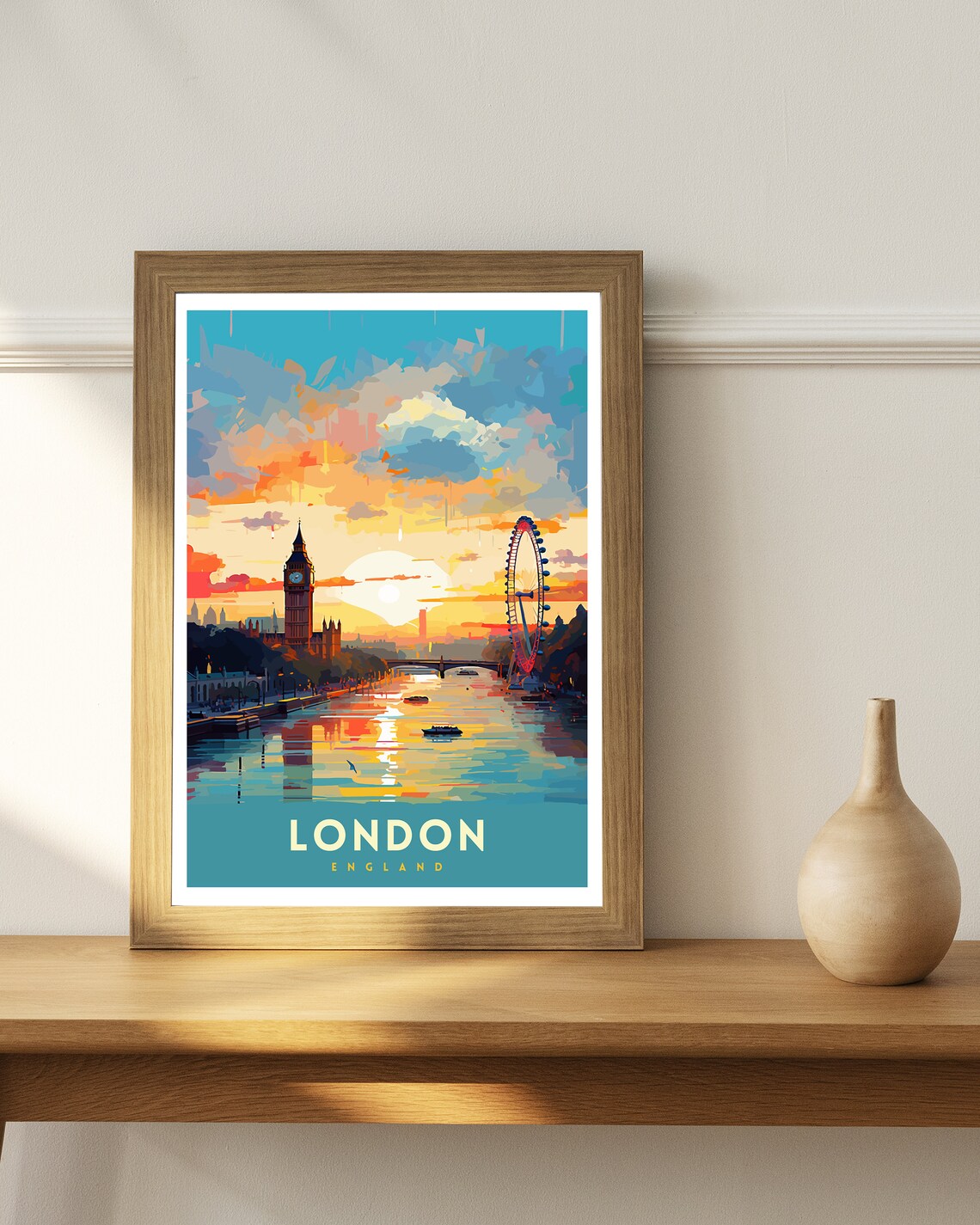 London England Travel Poster, Europe Wall Decor - Image 2