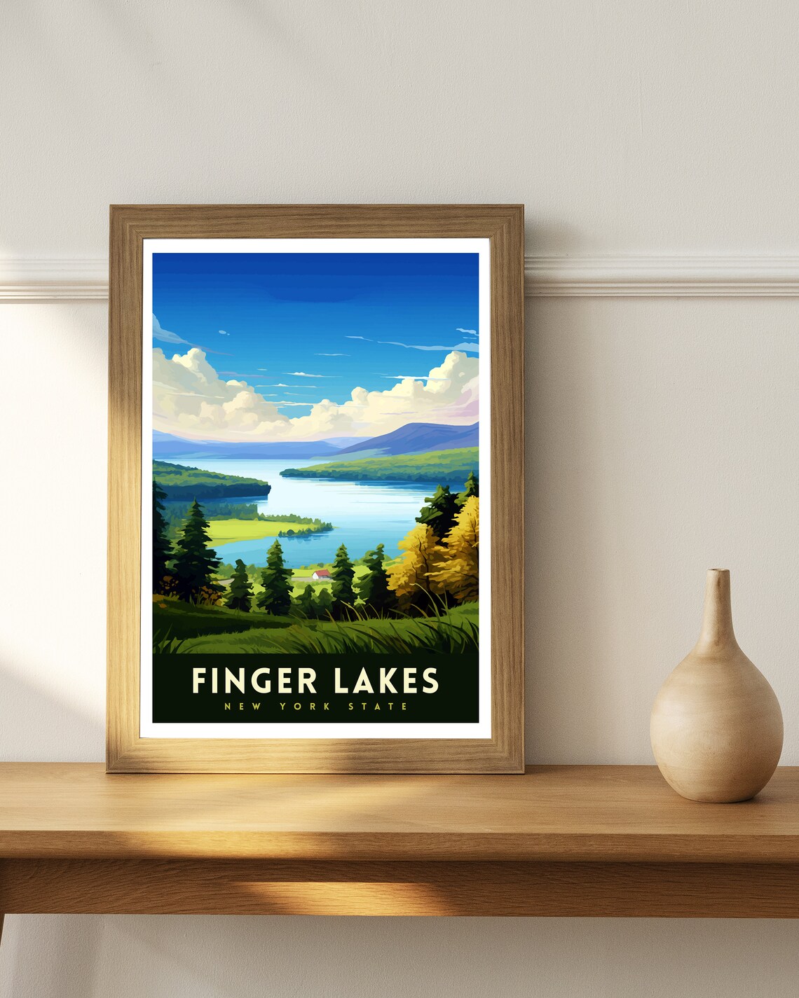 Finger Lakes New York State Travel Poster - Image 2