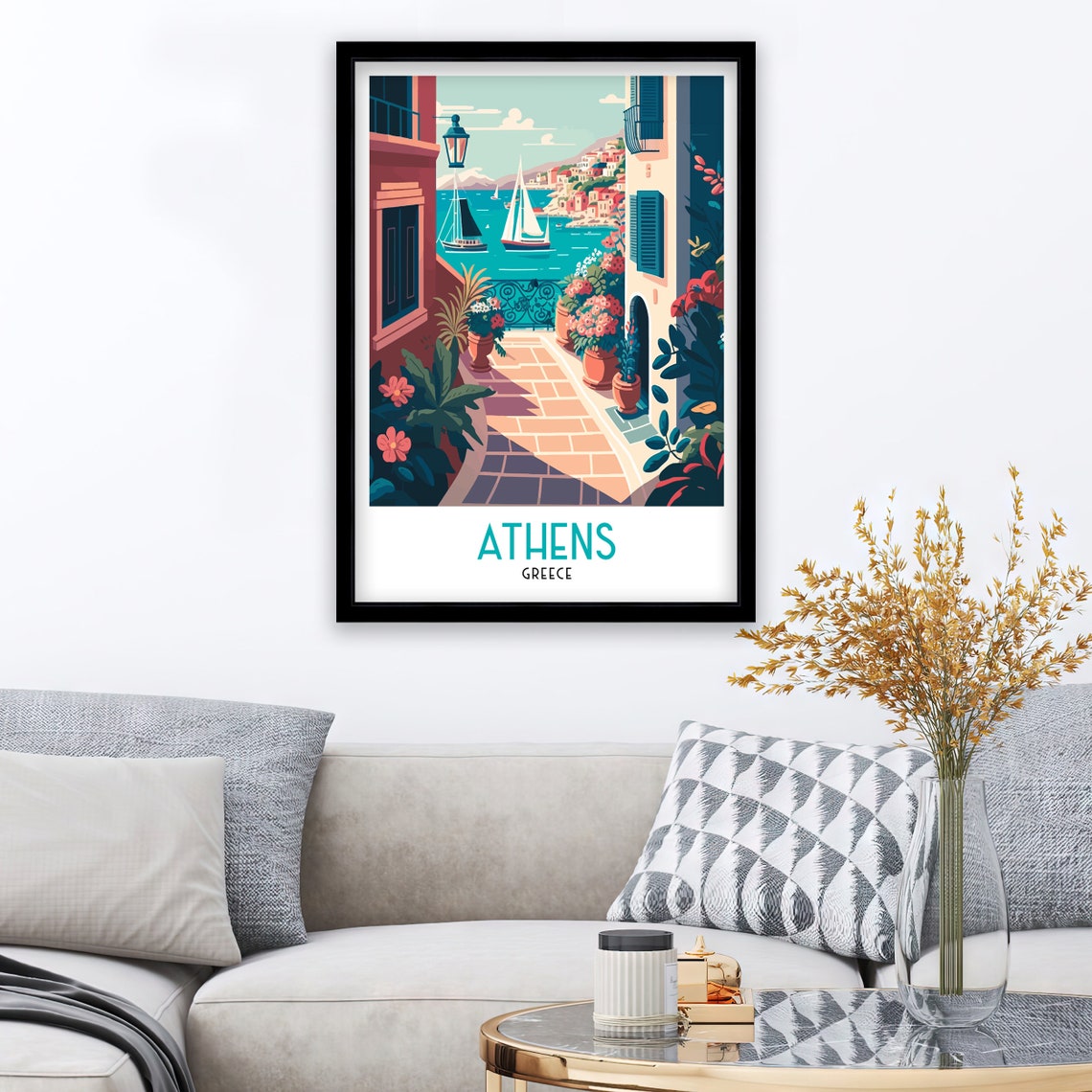 Athens Travel Print Athens Athens Poster Travel Poster Athens Travel Print Greece Athens Wall Art Travel Print Greece Print - Image 2