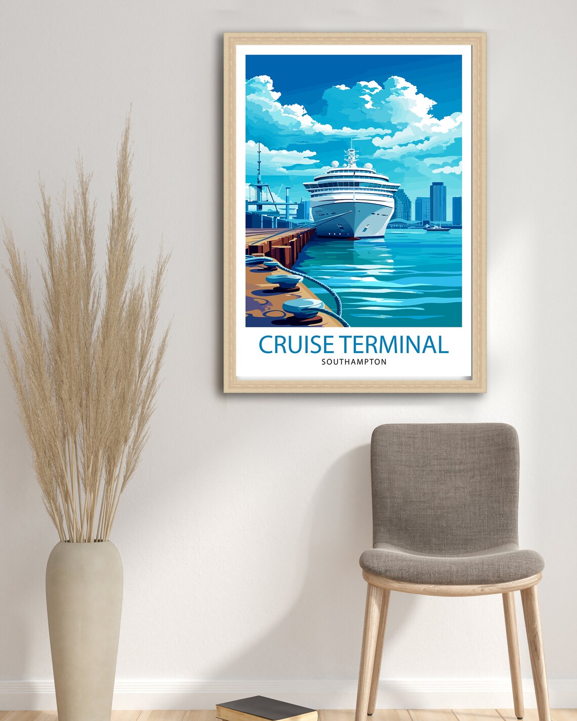 Southampton UK Travel Poster, English Port City - Image 2