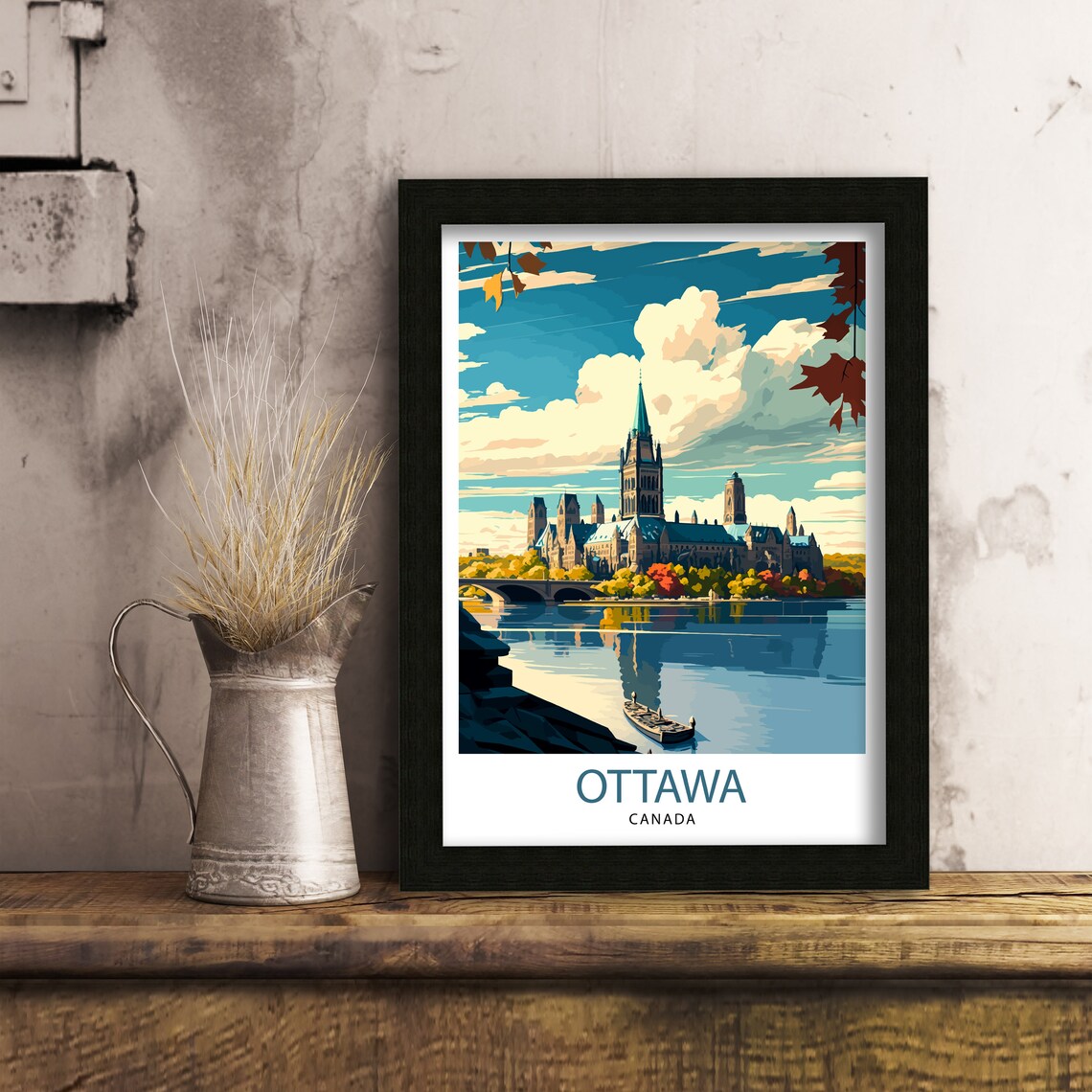 Ottawa Canada Travel Poster, Illustration Art Print - Image 2