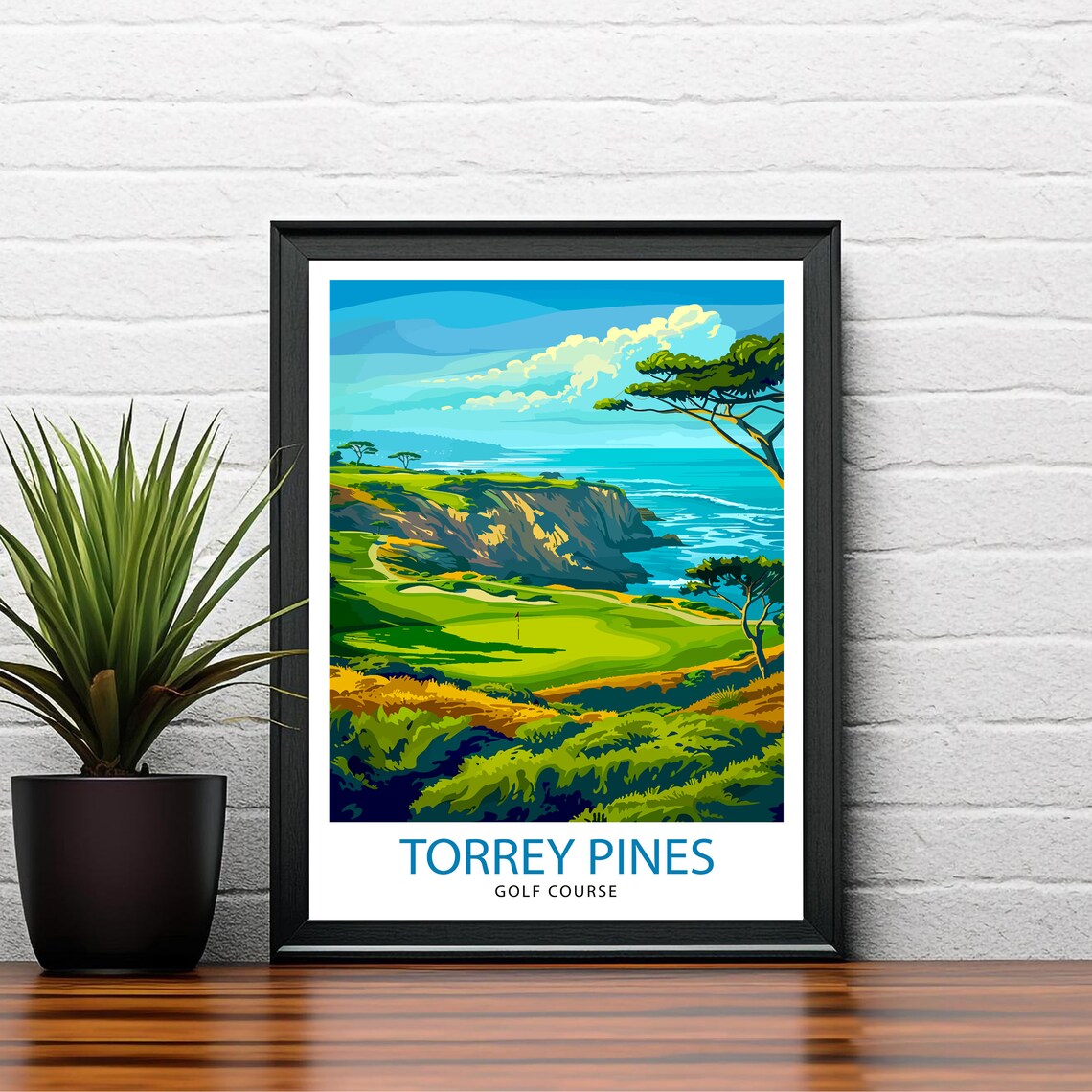 Torrey Pines Golf Course California Travel Poster - Image 2