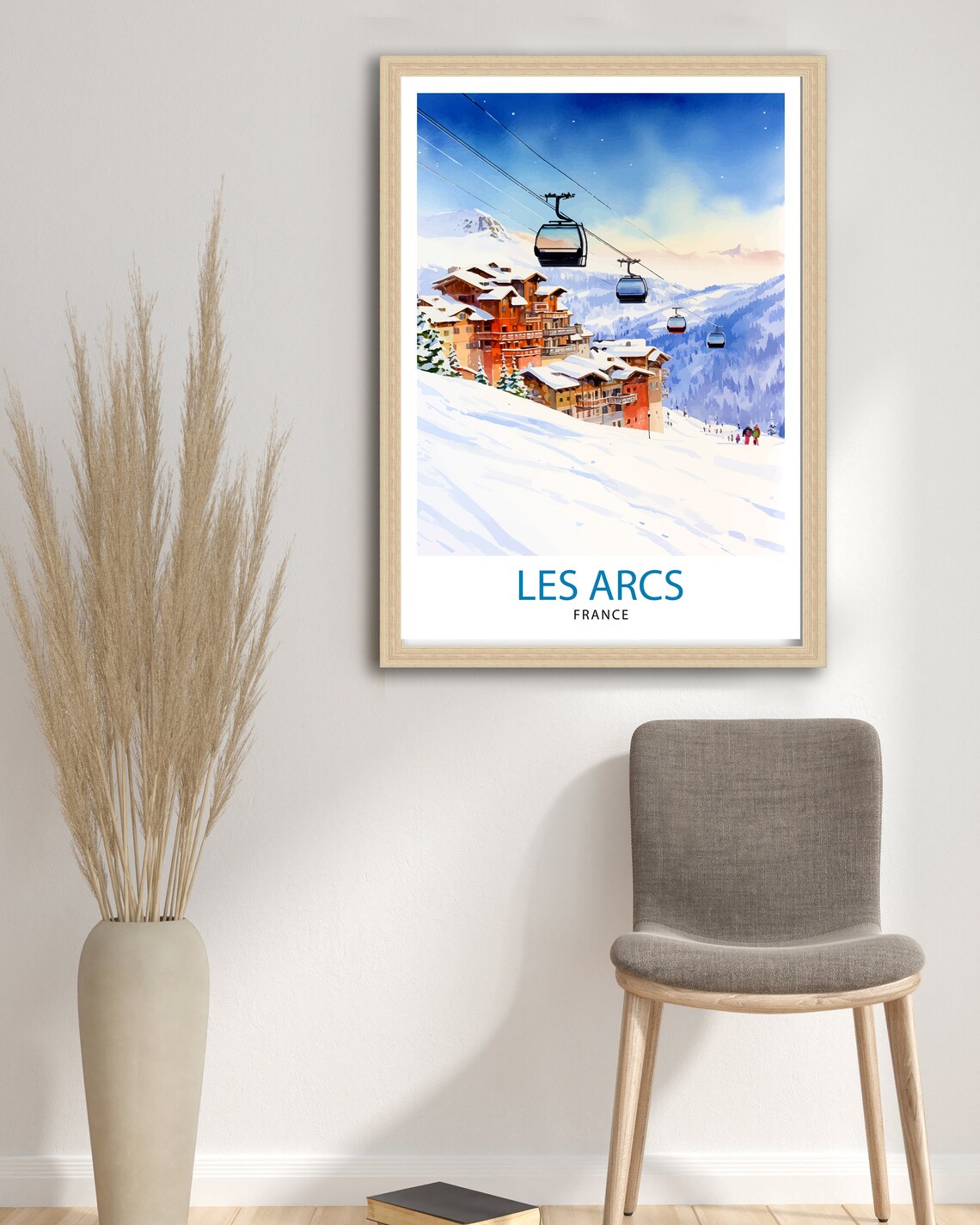 Les Arcs France Travel Poster, Ski Resort Decor - Image 3