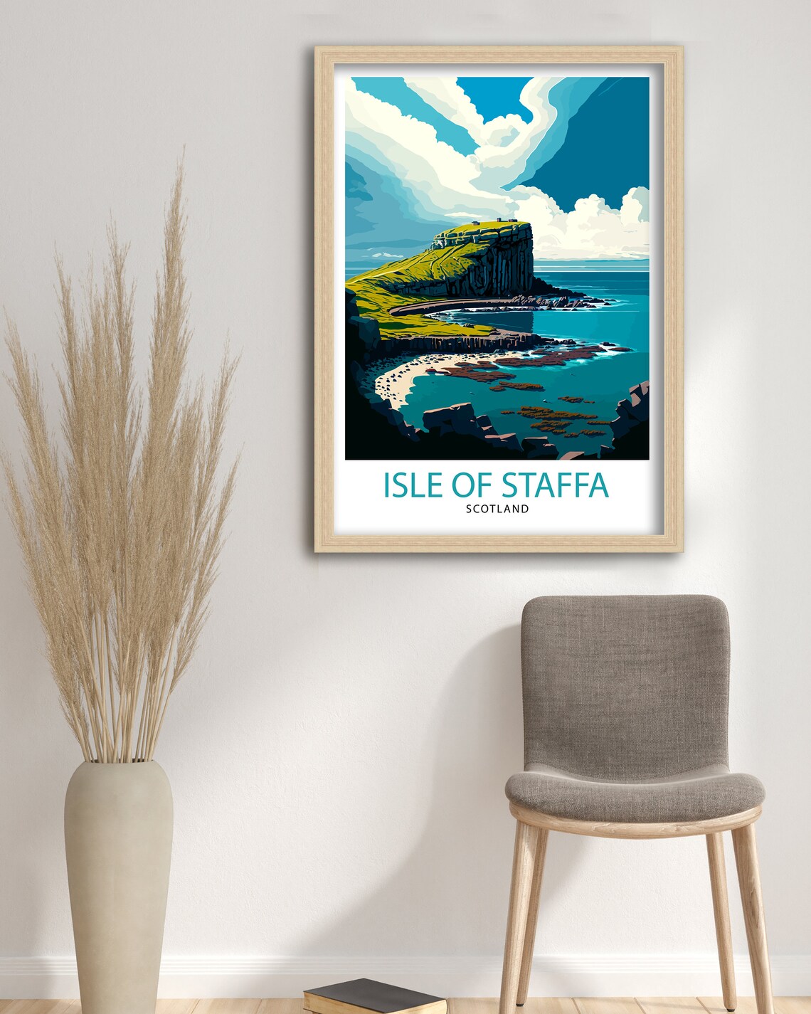 Staffa Scotland Travel Poster, Europe Wall Decor - Image 2