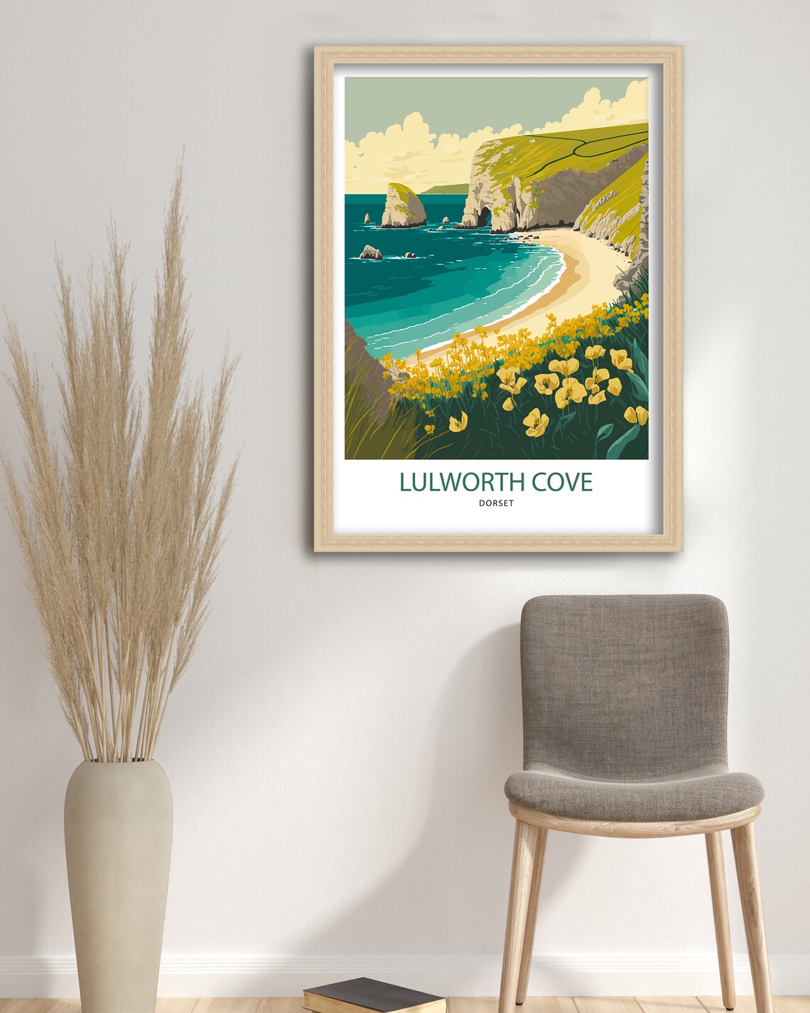 Lulworth Cove Travel Poster, Dorset Coast Landscape - Image 3
