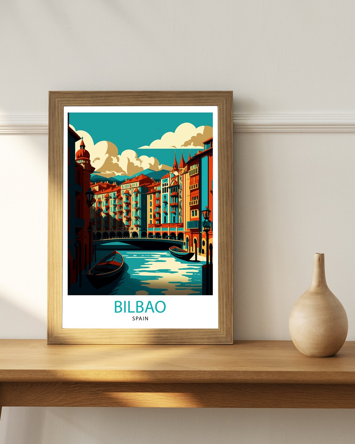 Bilbao Spain Travel Poster, Home Living Decor - Image 3