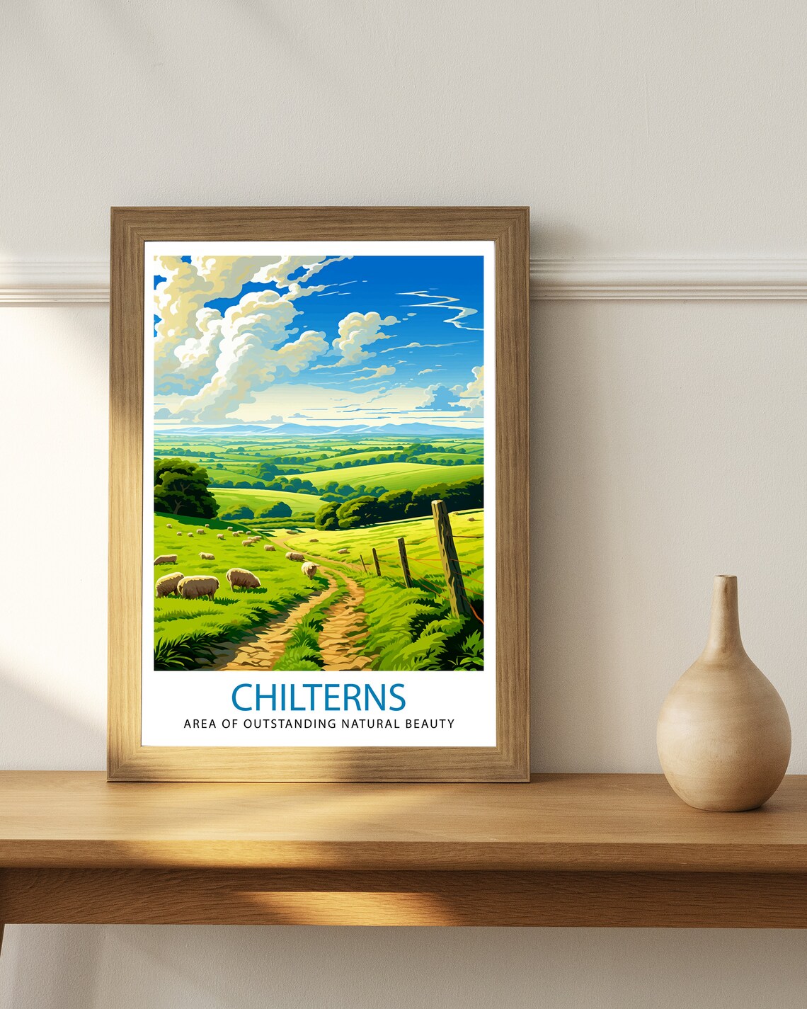 Chilterns AONB English Countryside Travel Poster - Image 2