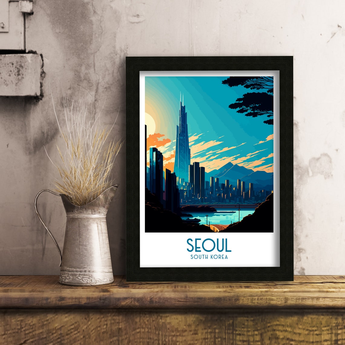 South Korea Travel Print Seoul Print South Korea Print Seoul Poster Travel Poster Seoul Wall Art Seoul South Korea - Image 3