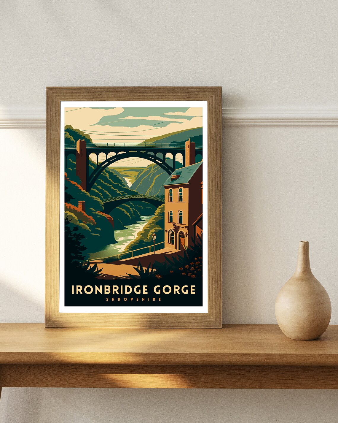 Ironbridge Gorge Travel Poster, Shropshire Wall Art - Image 2