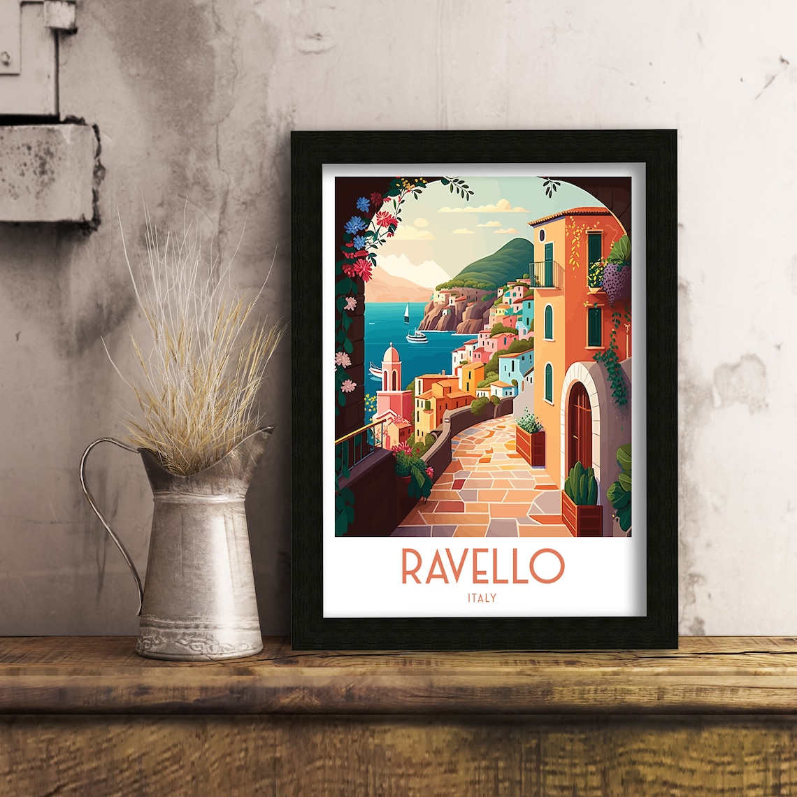 Ravello Italy Travel Poster, Italy Wall Decor - Image 2