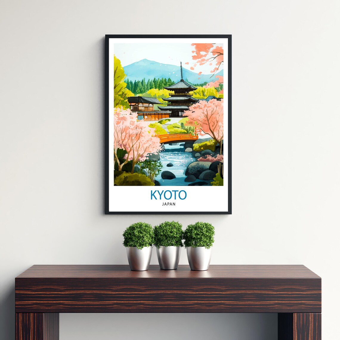 Kyoto Japan Travel Poster, Scenic Landscape Print - Image 3
