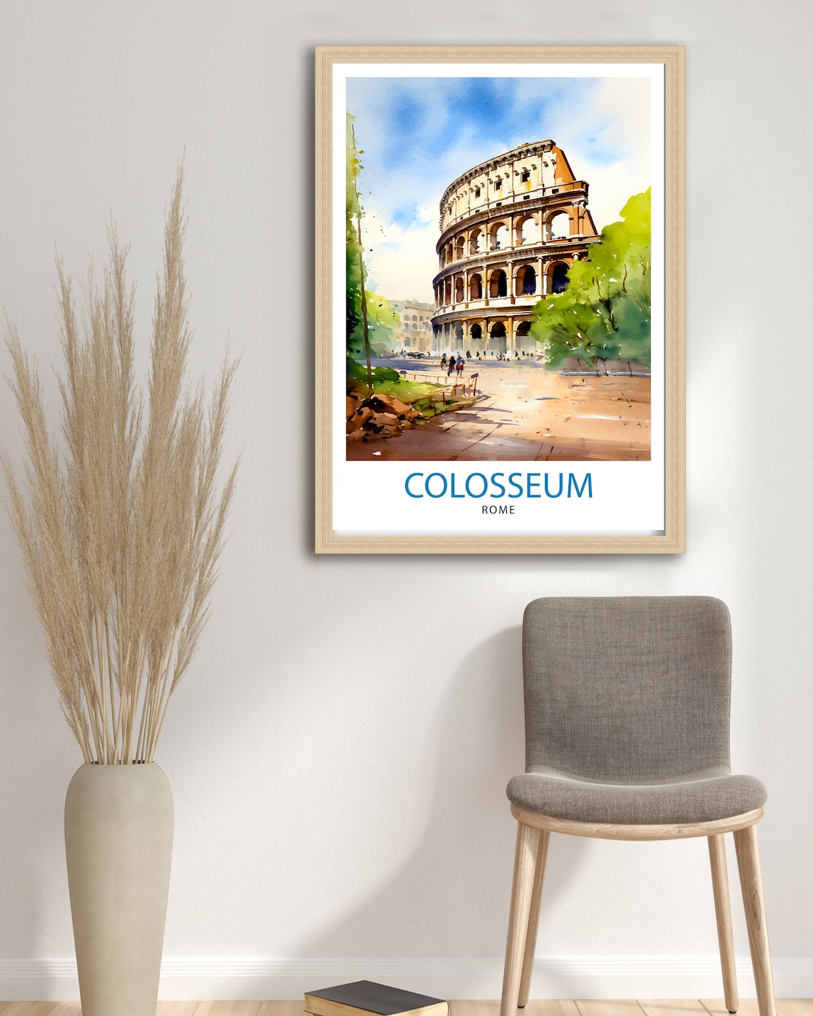 Colosseum Rome Ancient Amphitheater Italian Watercolor Poster - Image 3