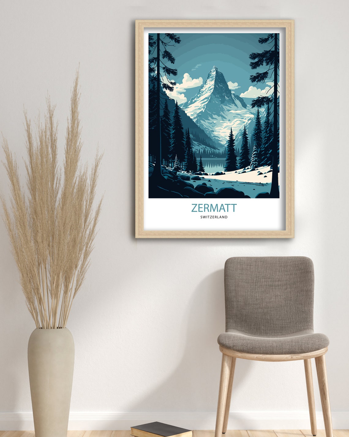 Zermatt Travel Print Switzerland Switzerland Poster Zermatt Poster Travel Poster Zermatt Print Switzerland Print Wall Art Zermatt - Image 3