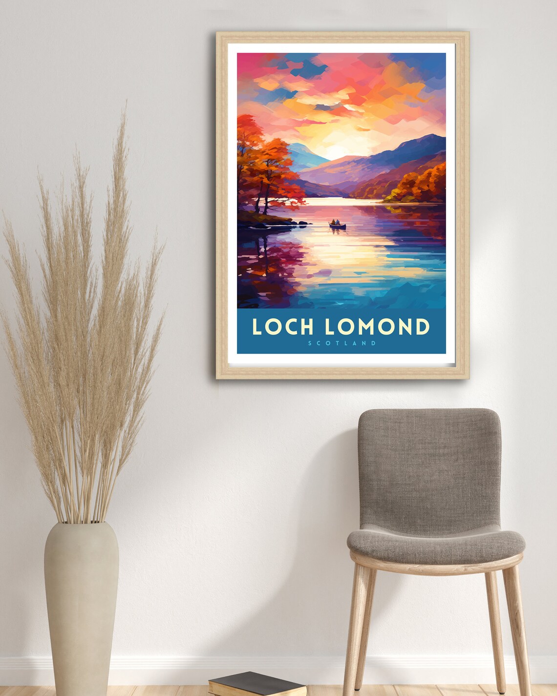Loch Lomond Scotland Illustration Travel Poster - Image 3