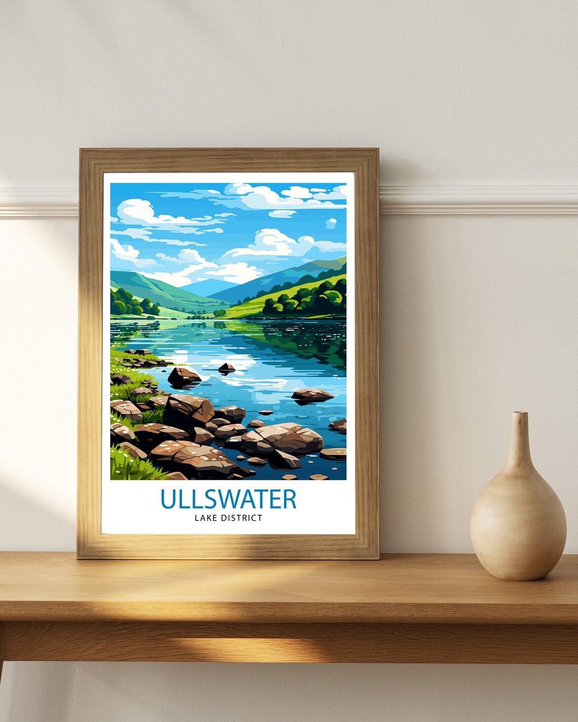 Ullswater Lake District Travel Poster Gift For - Image 2