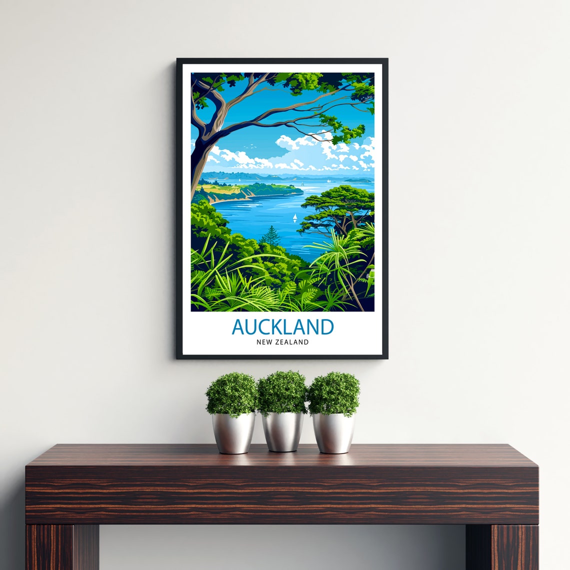Auckland New Zealand Travel Print Wall Decor Wall Art Auckland Wall Hanging Home Dcor Auckland Gift Art Lovers New Zealand - Image 3