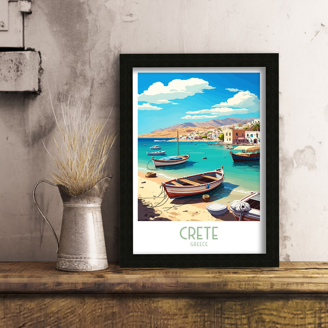 Crete Greece Travel Poster, Greek Island Art Print - Image 2