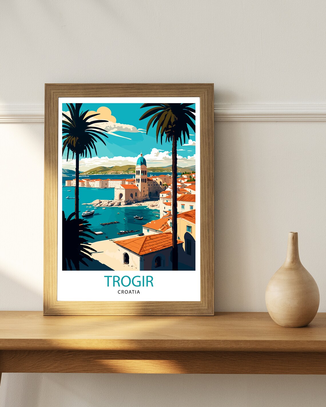 Trogir Croatia Travel Poster, Europe Wall Decor - Image 2