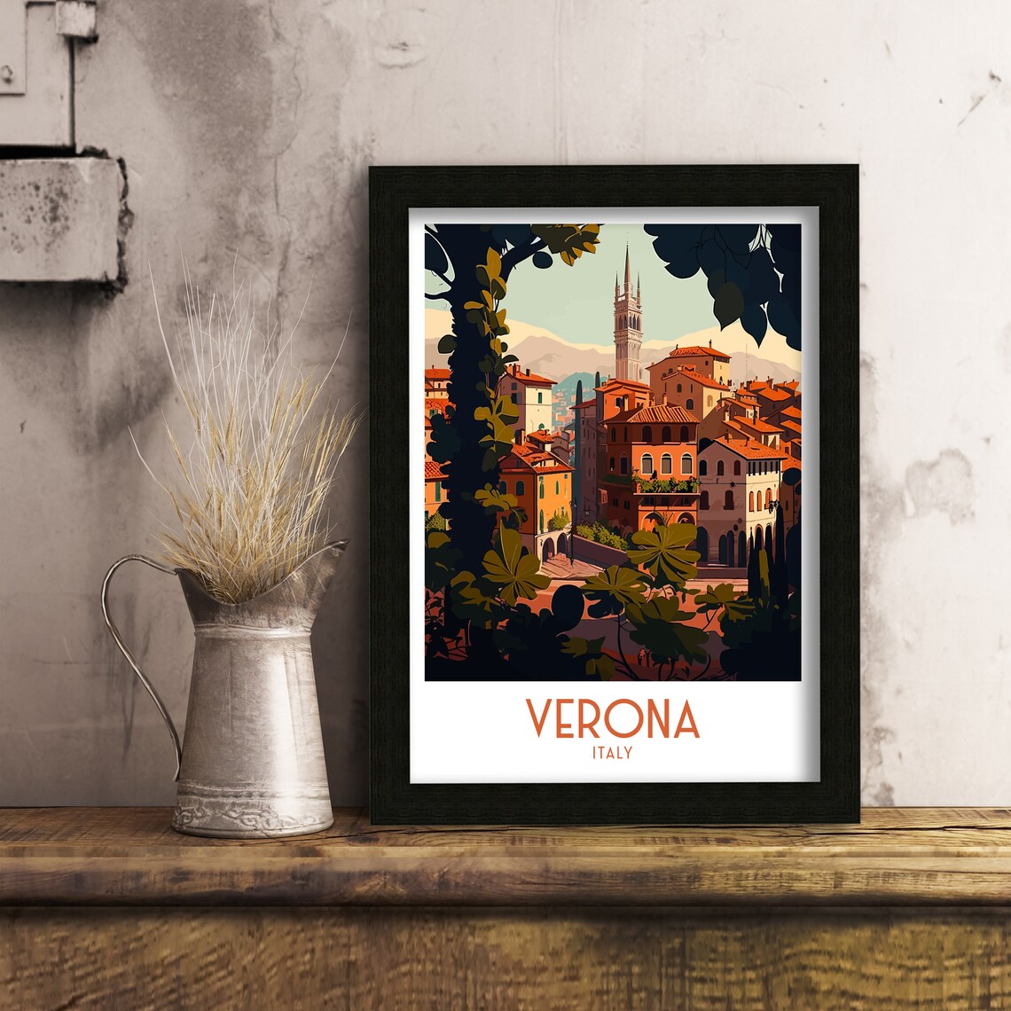 Verona Travel Poster, Italy Home Decor Print - Image 3
